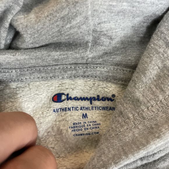Champion Pullover Sweatshirt Authentic Gray Kids Size Medium - Picture 4 of 8